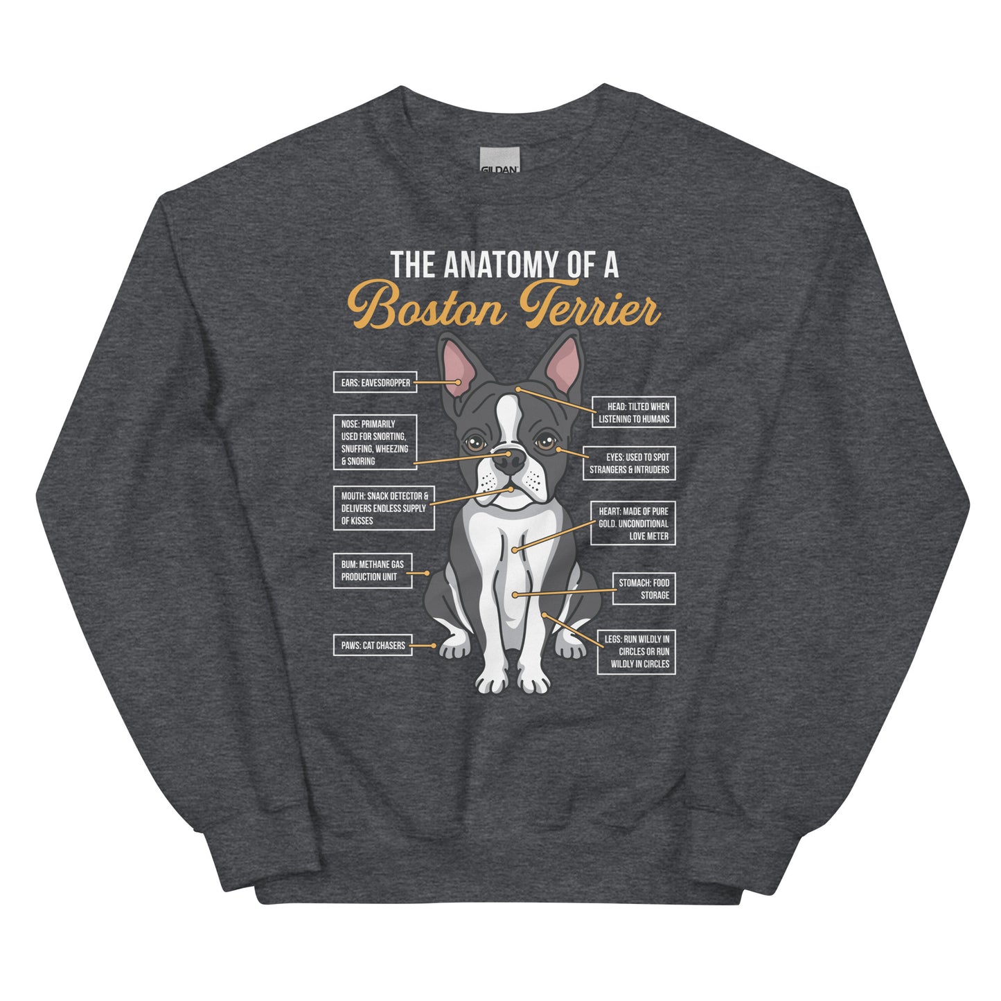 The Anatomy Of A Boston Terrier Sweatshirt