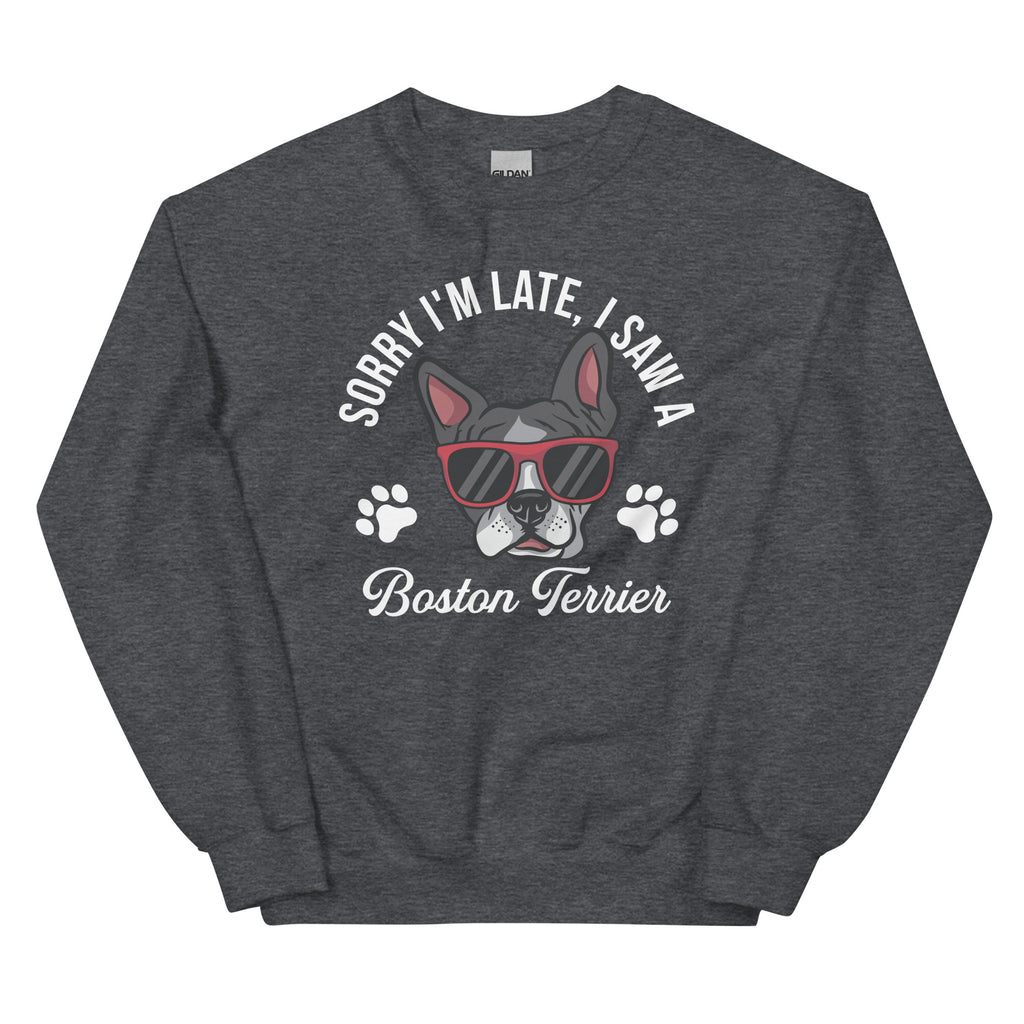 Sorry I'm Late, I Saw A Boston Terrier Sweatshirt