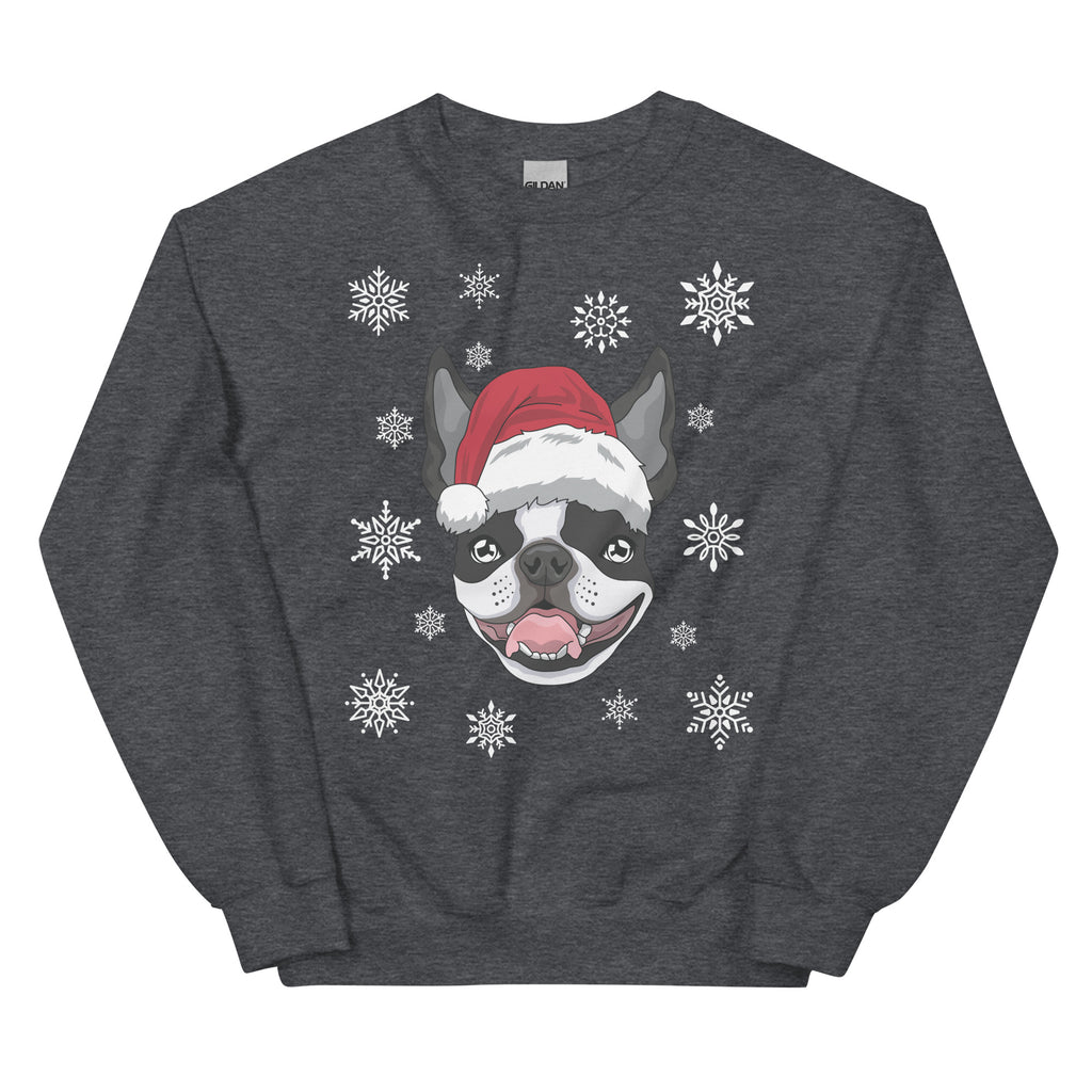 Christmas Flakes Boston Terrier Sweatshirt