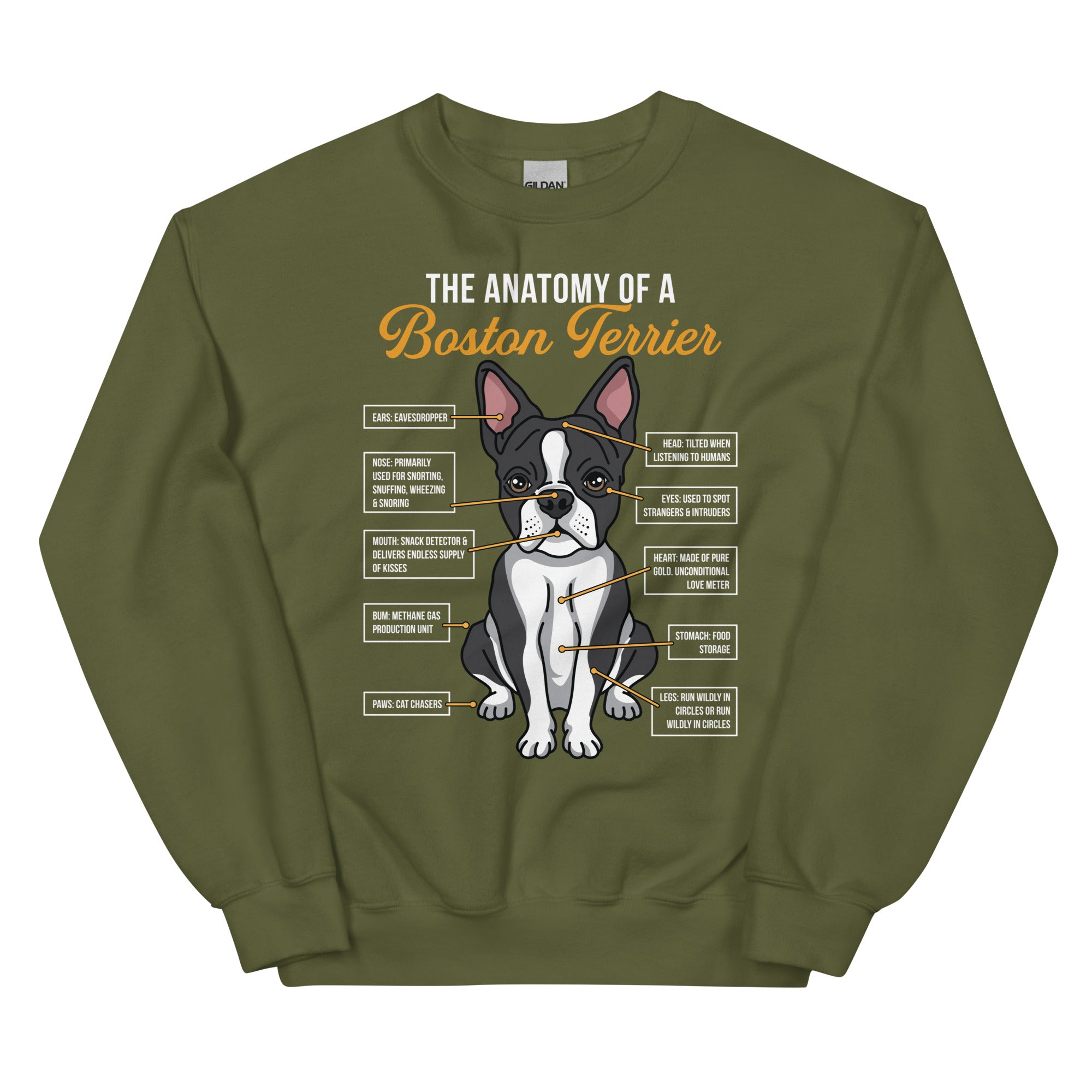 The Anatomy Of A Boston Terrier Sweatshirt