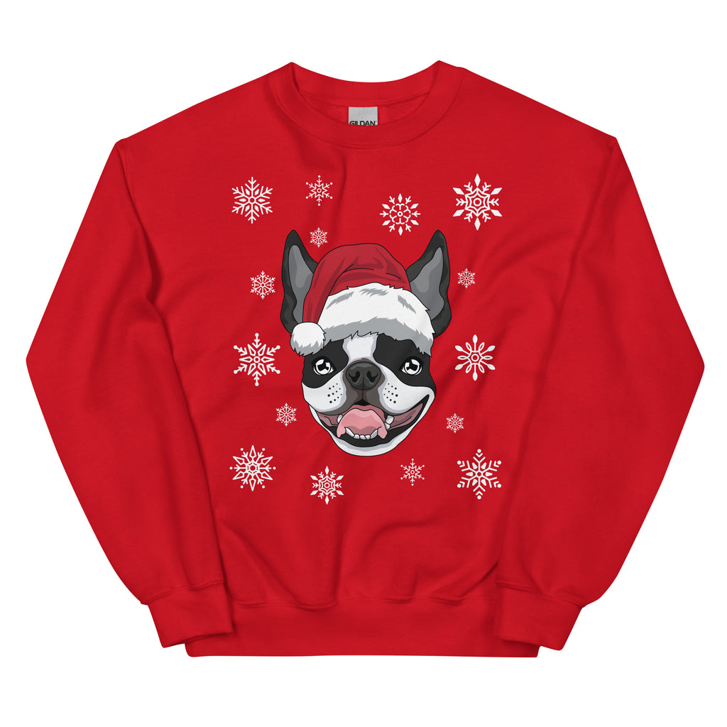 Christmas Flakes Boston Terrier Sweatshirt