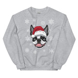 Christmas Flakes Boston Terrier Sweatshirt