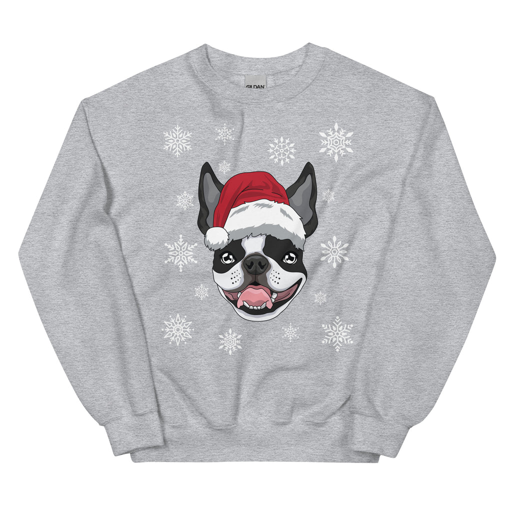 Christmas Flakes Boston Terrier Sweatshirt