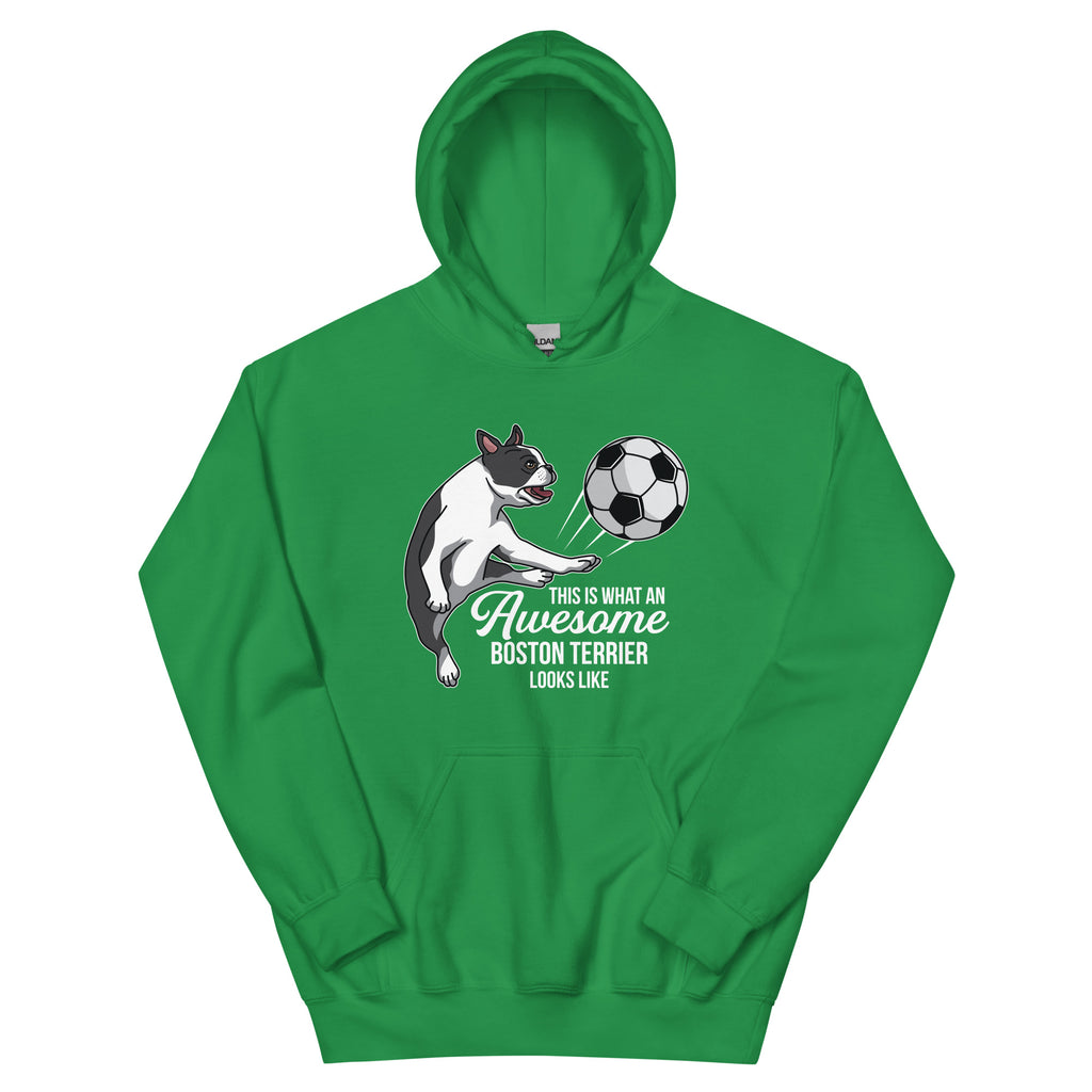 Soccer Boston Terrier Hoodie Boston Terrier World