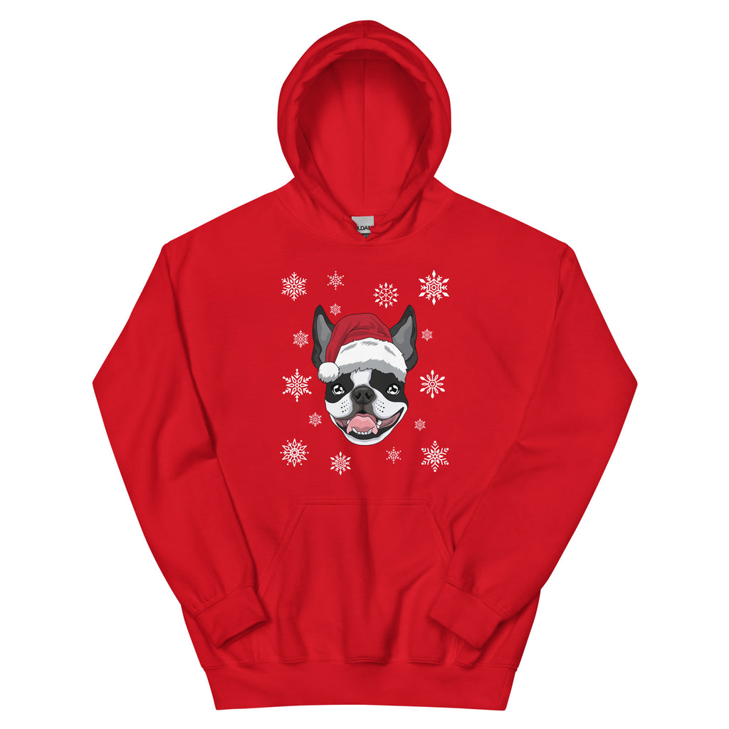 Christmas Flakes Boston Terrier Hoodie