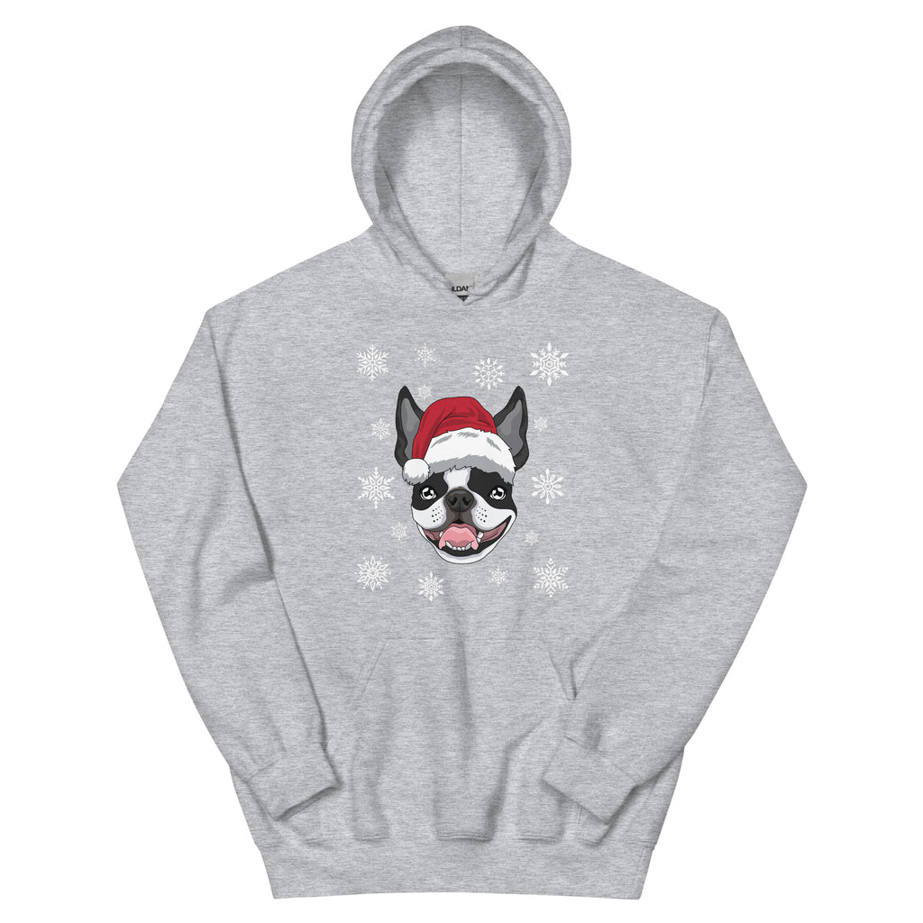 Christmas Flakes Boston Terrier Hoodie