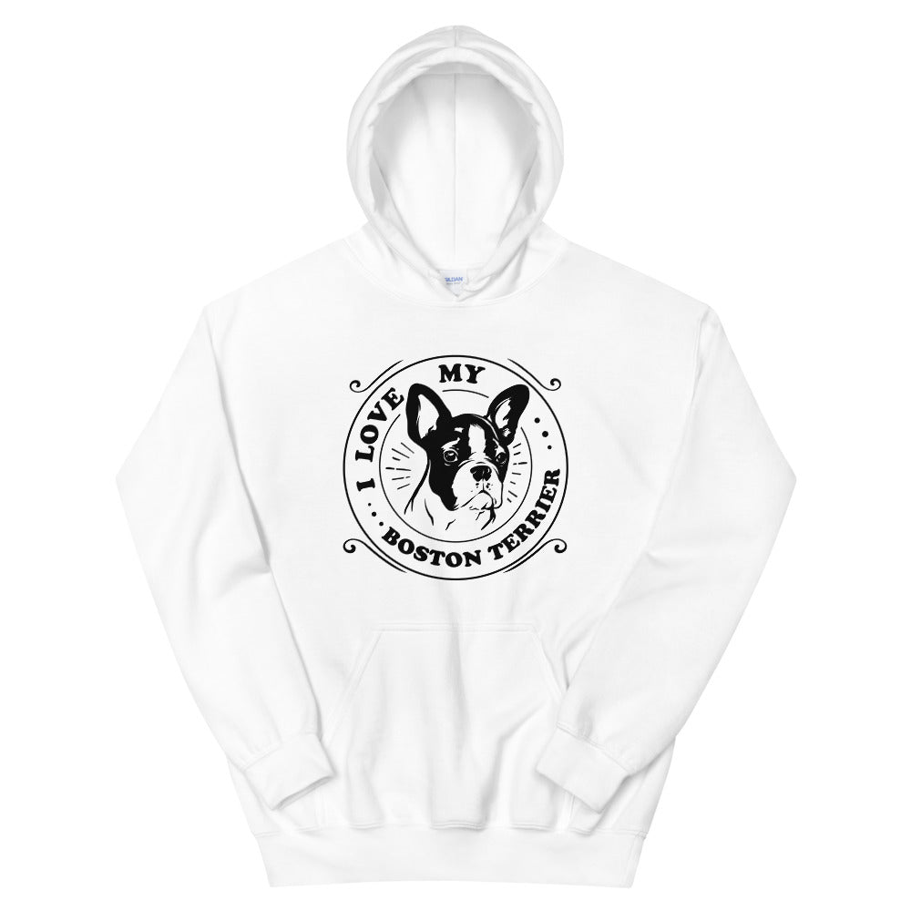 I Love My Boston Terrier Hoodie
