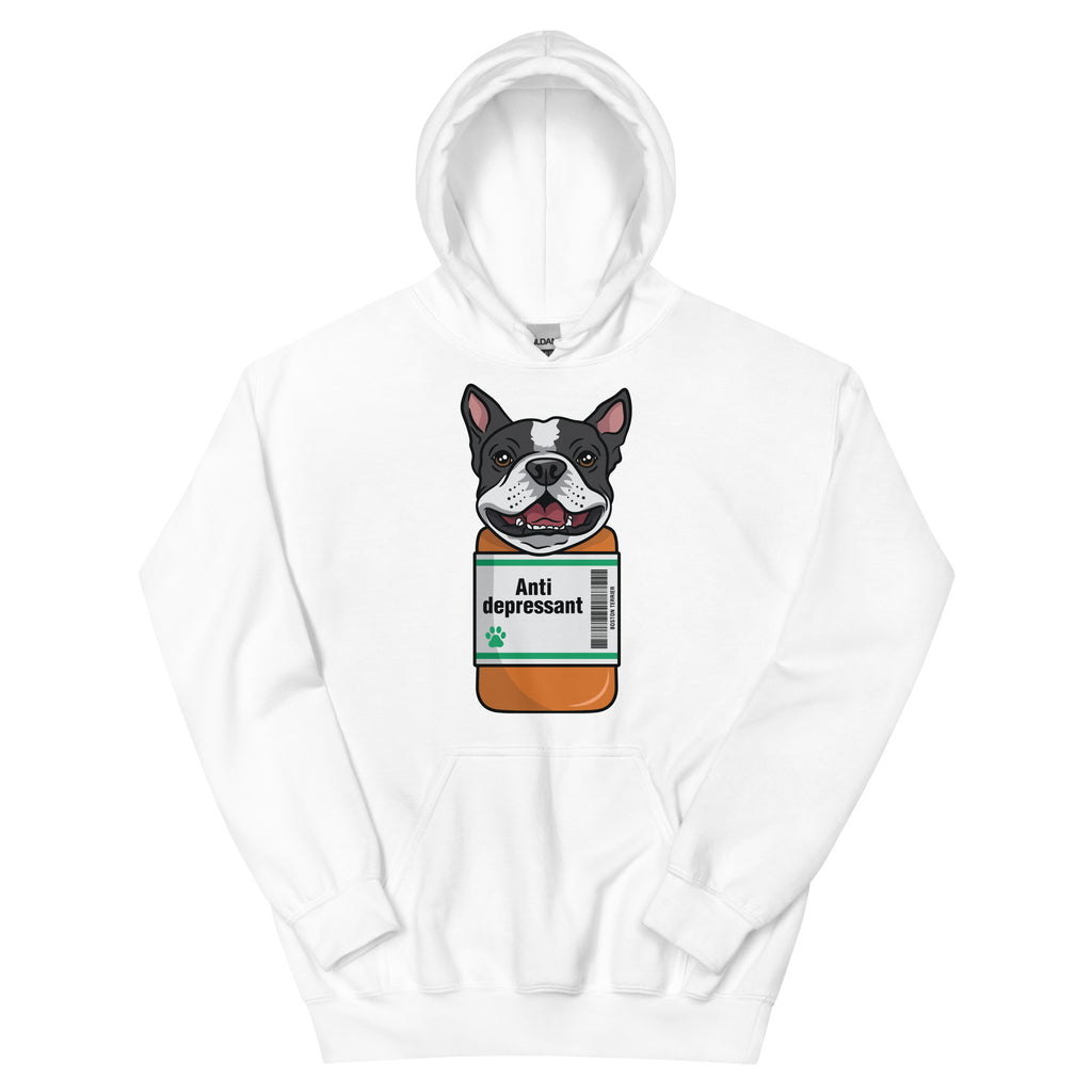 Anti Depressant Boston Terrier Unisex Hoodie