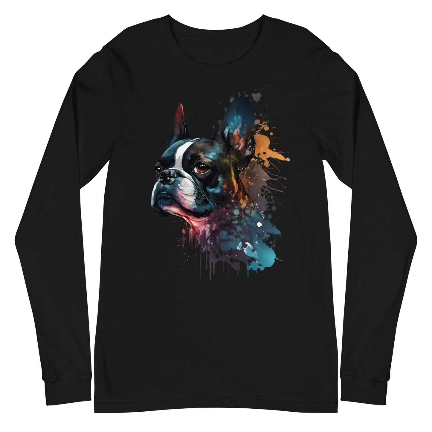 Boston Terrier Art Long Sleeve Tee