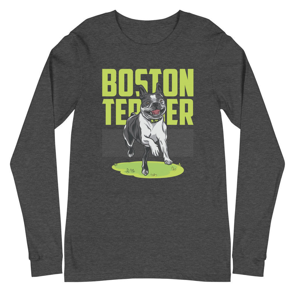 Happy Boston Terrier Unisex Long Sleeve