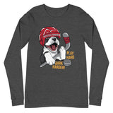 Hockey Boston Terrier Long Sleeve Tee - Play Hard Bark Harder