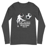 Soccer Boston Terrier Long Sleeve Tee