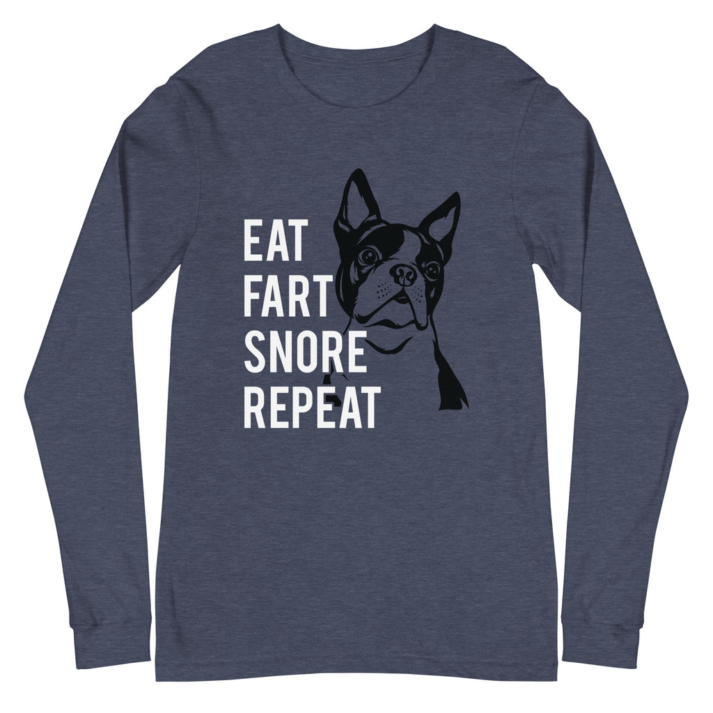 Eat Fart Snore Repeat Long Sleeve Tee