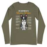 The Anatomy Of A Boston Terrier Unisex Long Sleeve
