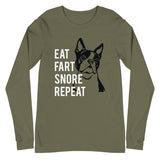 Eat Fart Snore Repeat Long Sleeve Tee