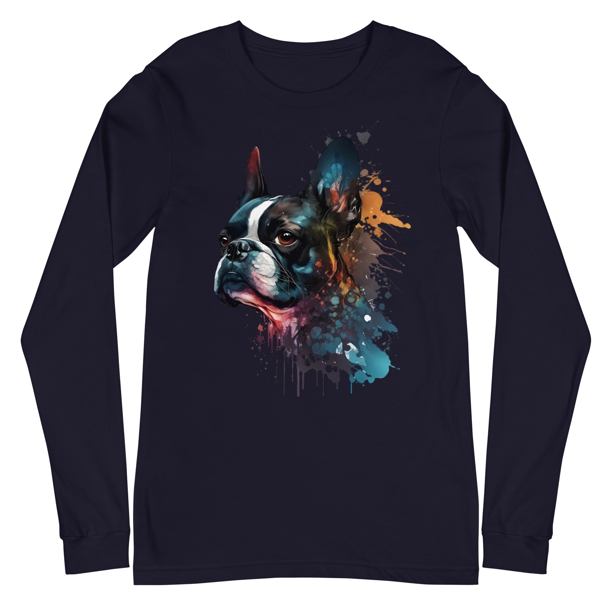Boston Terrier Art Long Sleeve Tee