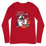Hockey Boston Terrier Long Sleeve Tee - Play Hard Bark Harder