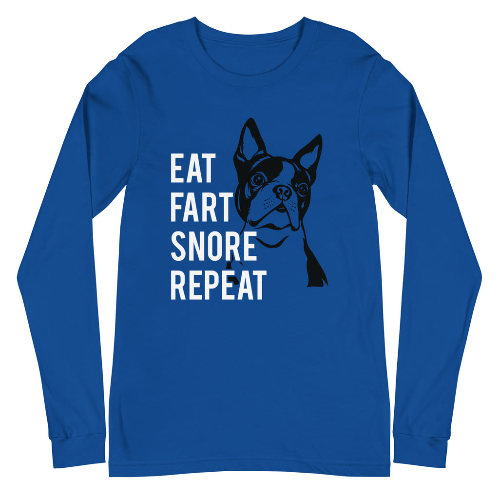 Eat Fart Snore Repeat Long Sleeve Tee