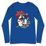 Hockey Boston Terrier Long Sleeve Tee - Play Hard Bark Harder