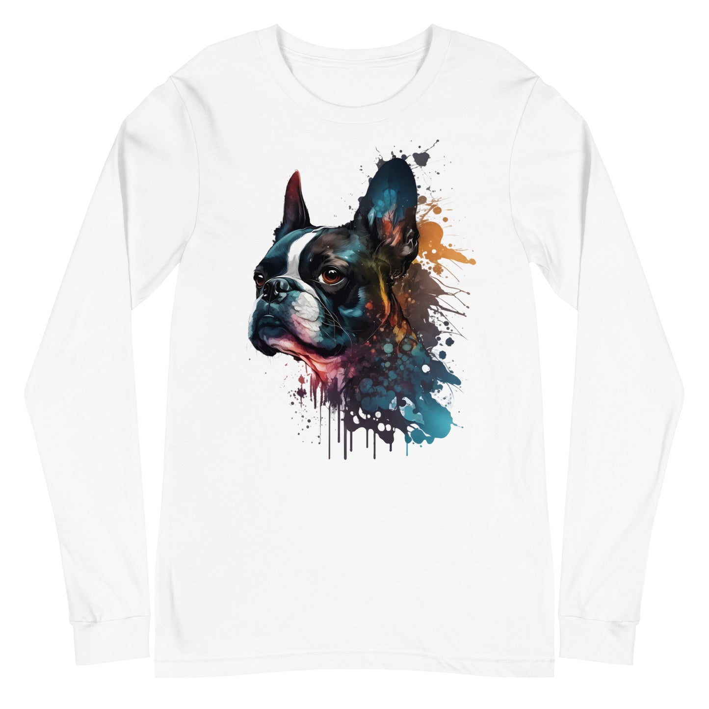 Boston Terrier Art Long Sleeve Tee