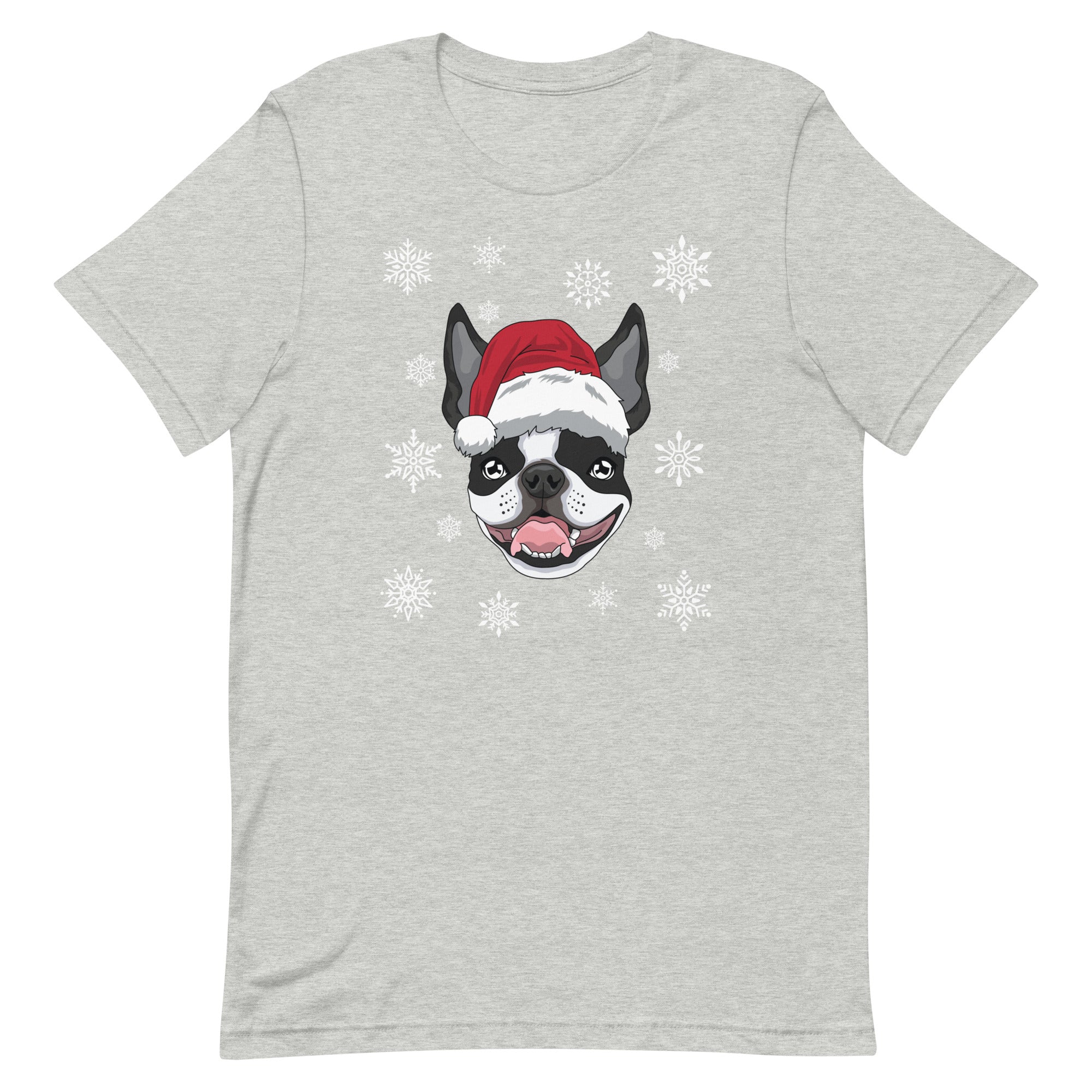 Christmas Flakes Boston Terrier T-Shirt