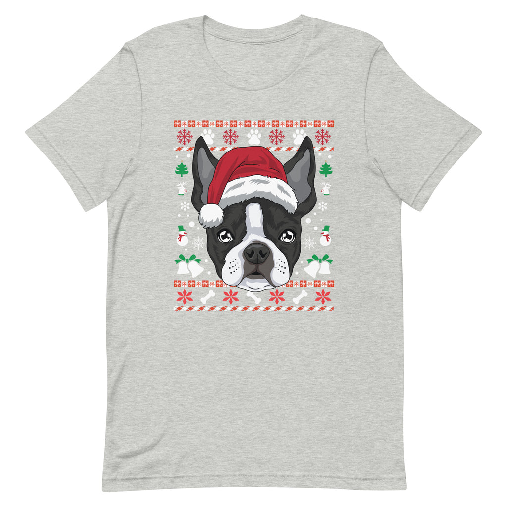 Ugly Christmas Boston Terrier T-Shirt