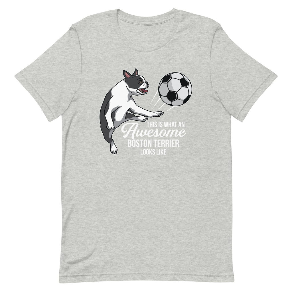 Soccer Boston Terrier T-Shirt