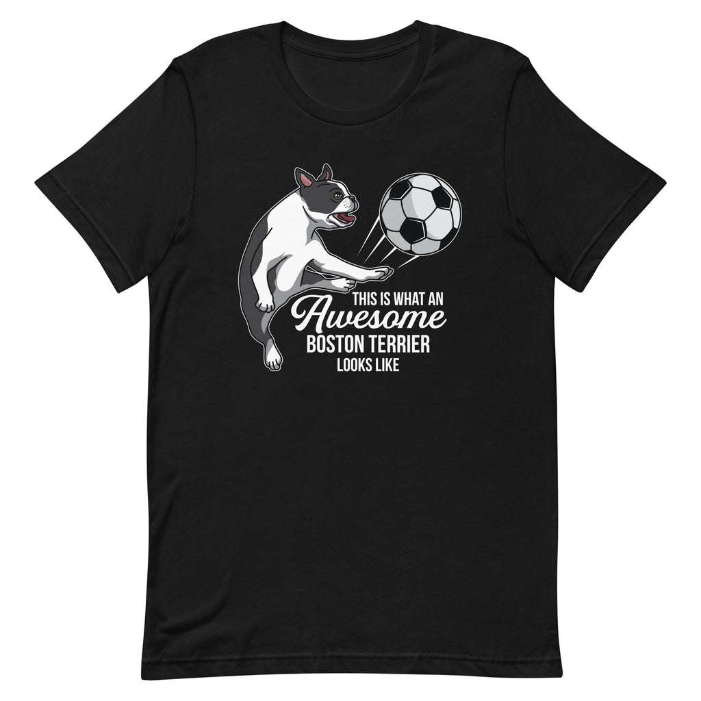 Soccer Boston Terrier T-Shirt