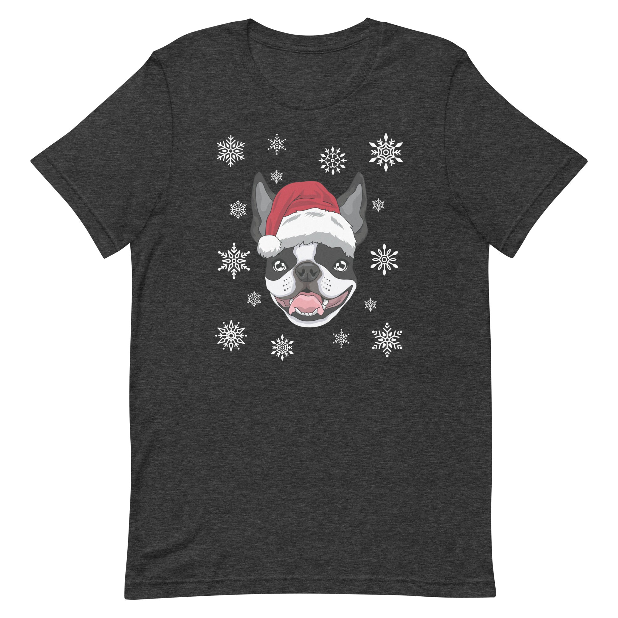 Christmas Flakes Boston Terrier T-Shirt