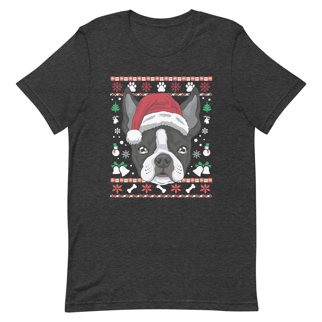 Ugly Christmas Boston Terrier T-Shirt