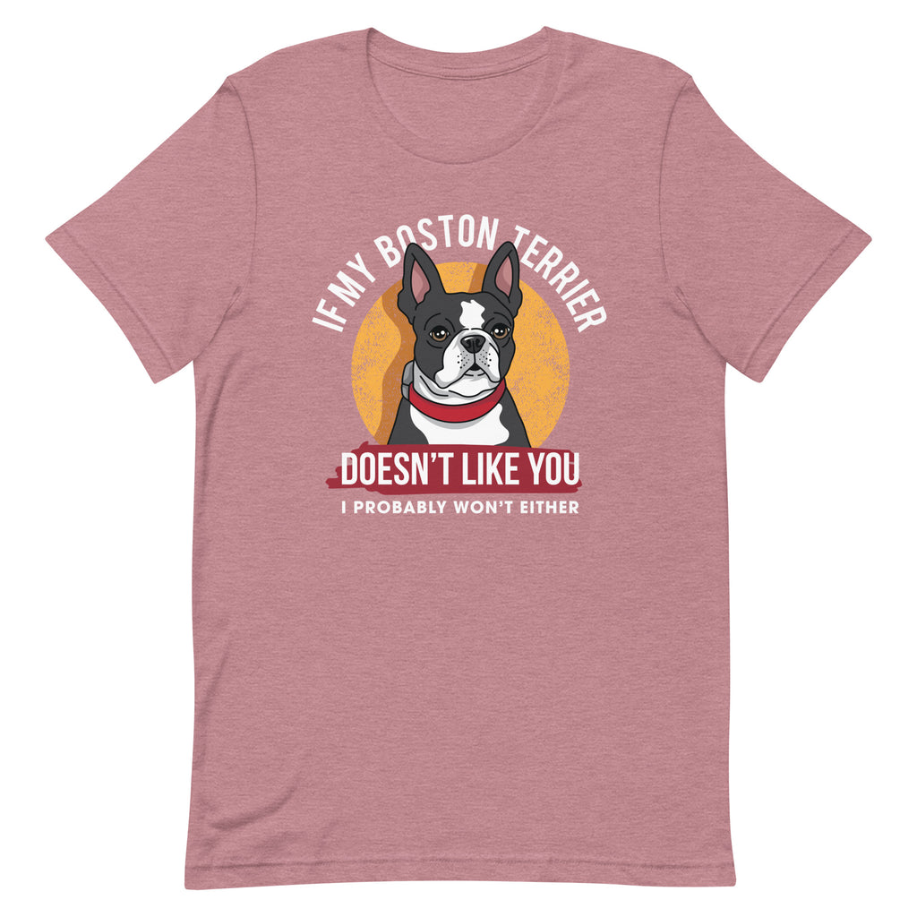 If My Boston Terrier Doesn't Like You I Probably Won't Either T-Shirt