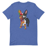 Floral Boston Terrier Unisex t-shirt