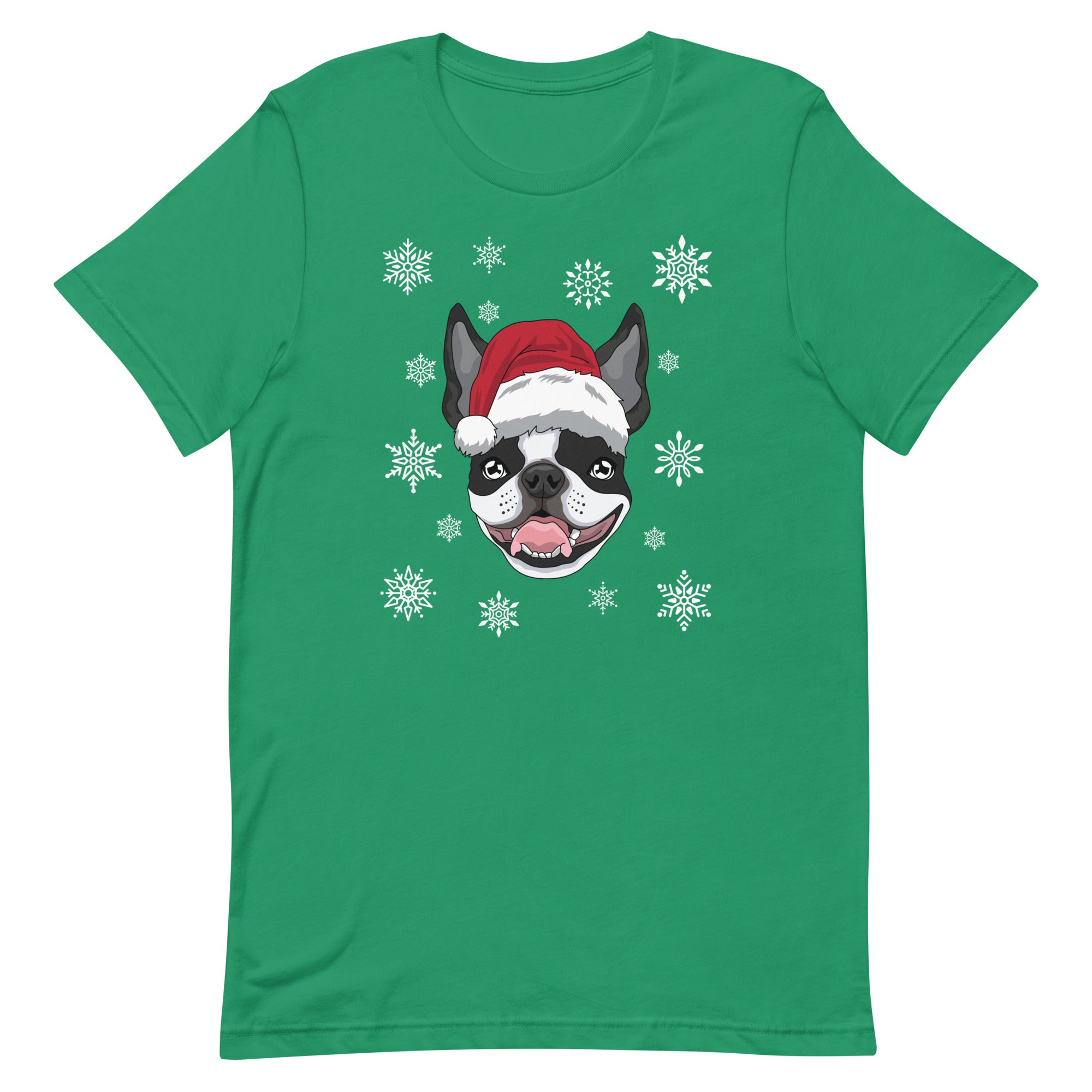 Christmas Flakes Boston Terrier T-Shirt