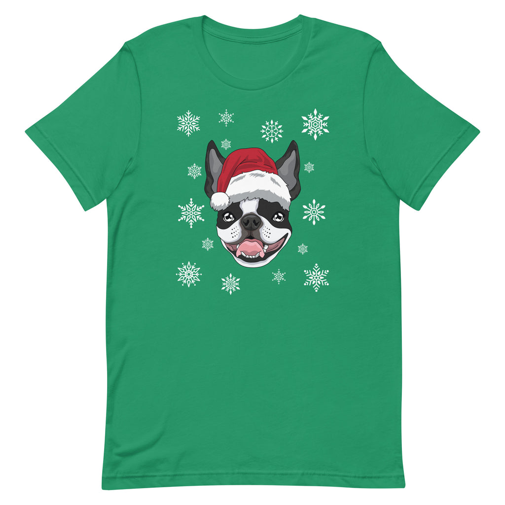 Christmas Flakes Boston Terrier T-Shirt