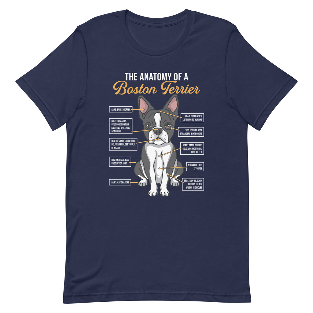 The Anatomy Of A Boston Terrier Unisex T-shirt