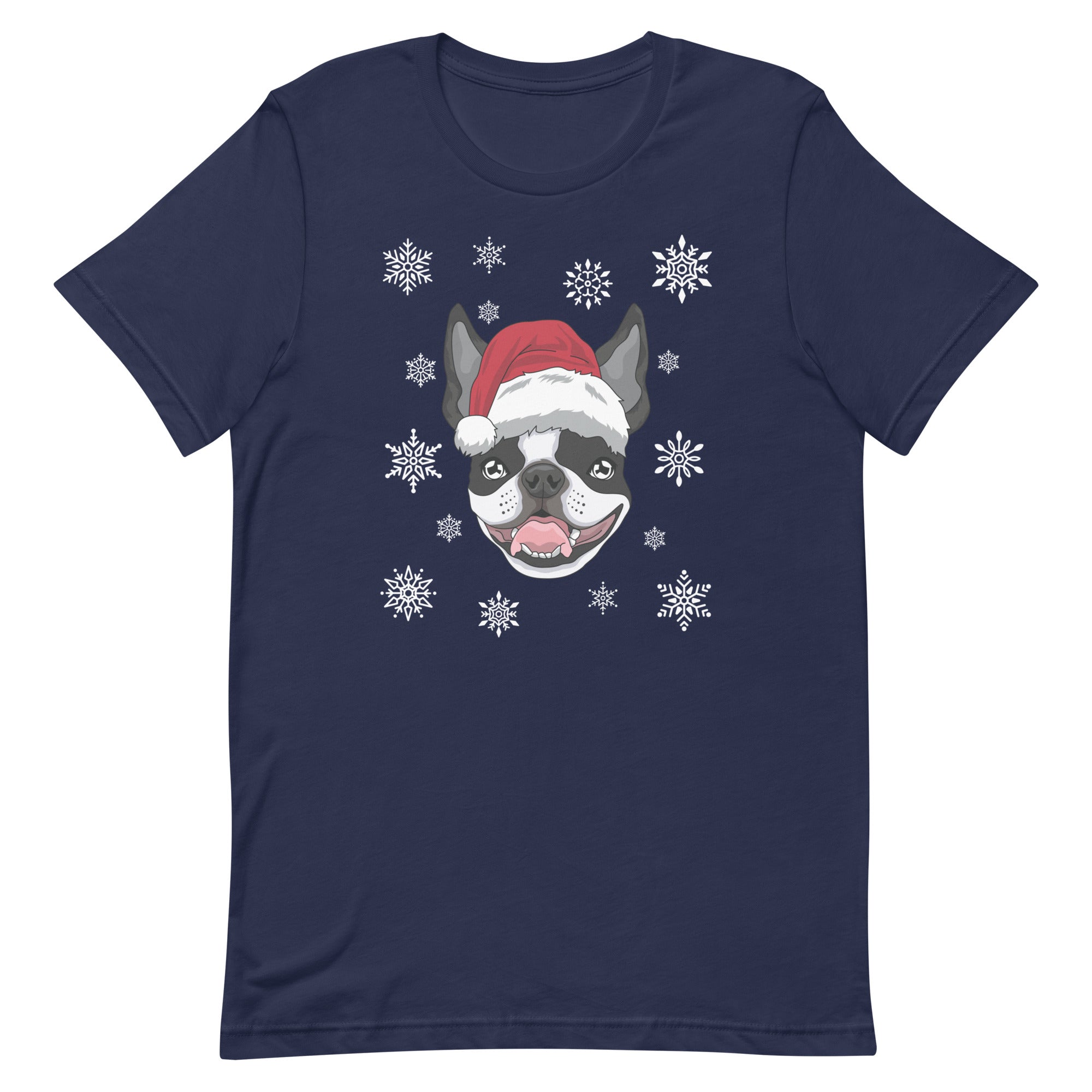 Christmas Flakes Boston Terrier T-Shirt