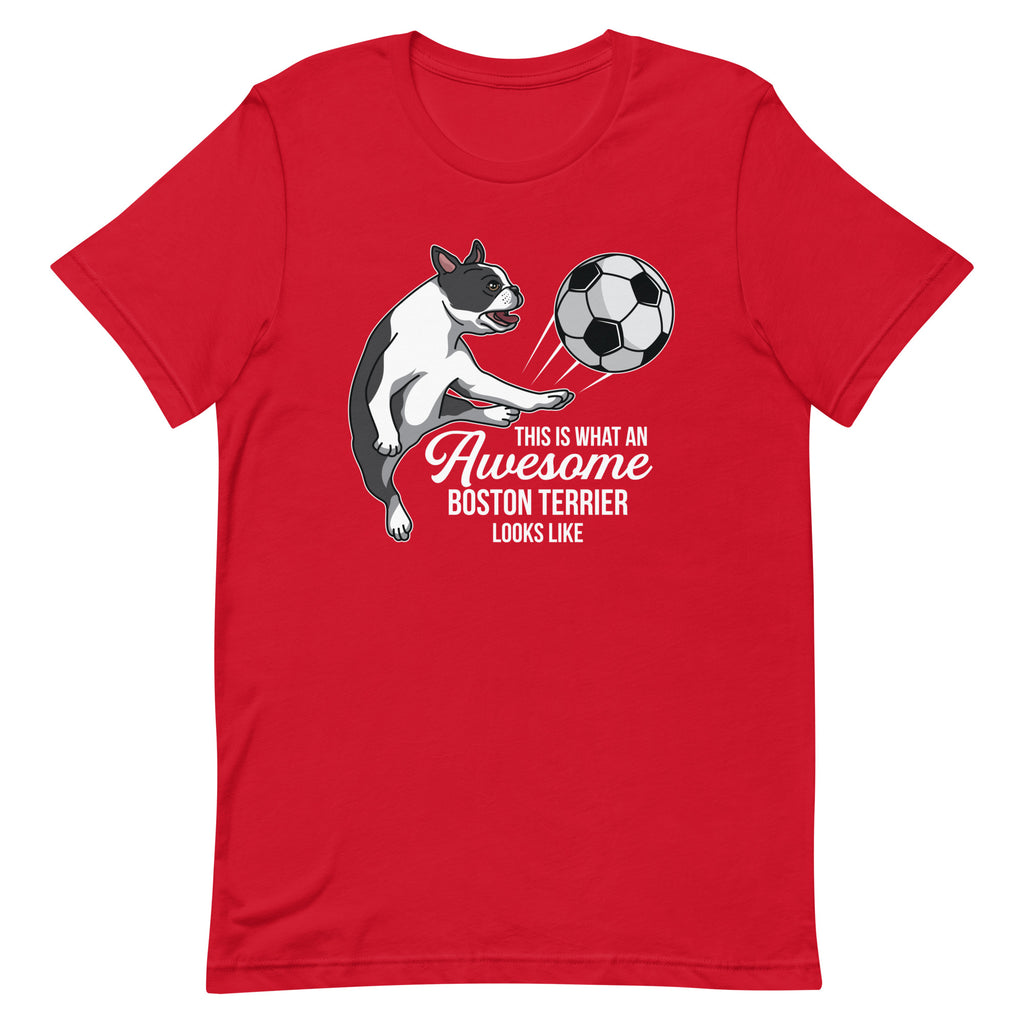 Soccer Boston Terrier T-Shirt