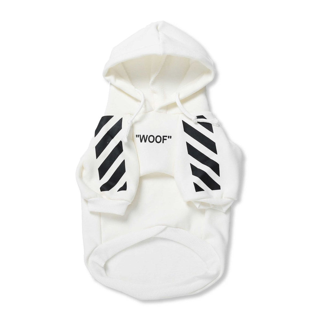 "Woof" Boston Terrier Hoodies - White - Boston Terrier World