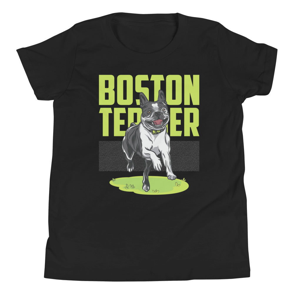 Happy Boston Terrier Youth T-Shirt