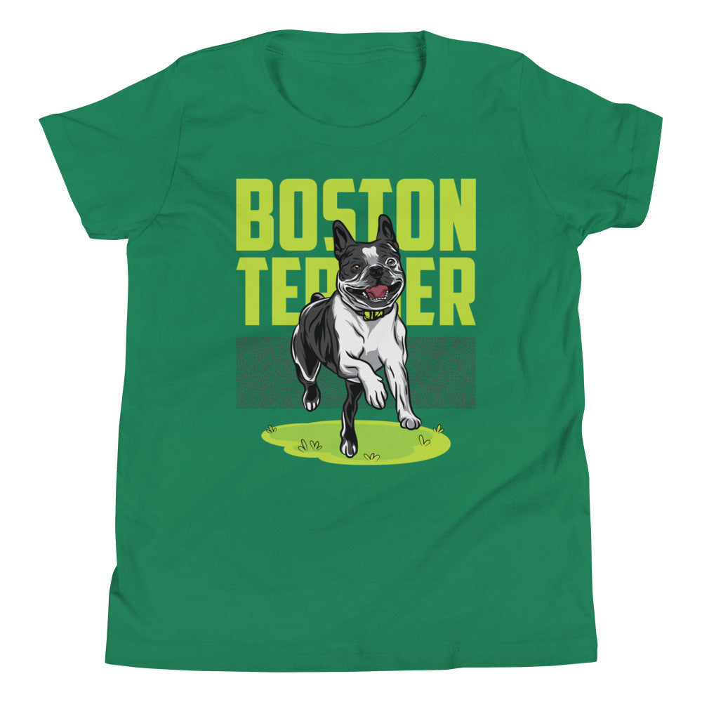 Happy Boston Terrier Youth T-Shirt