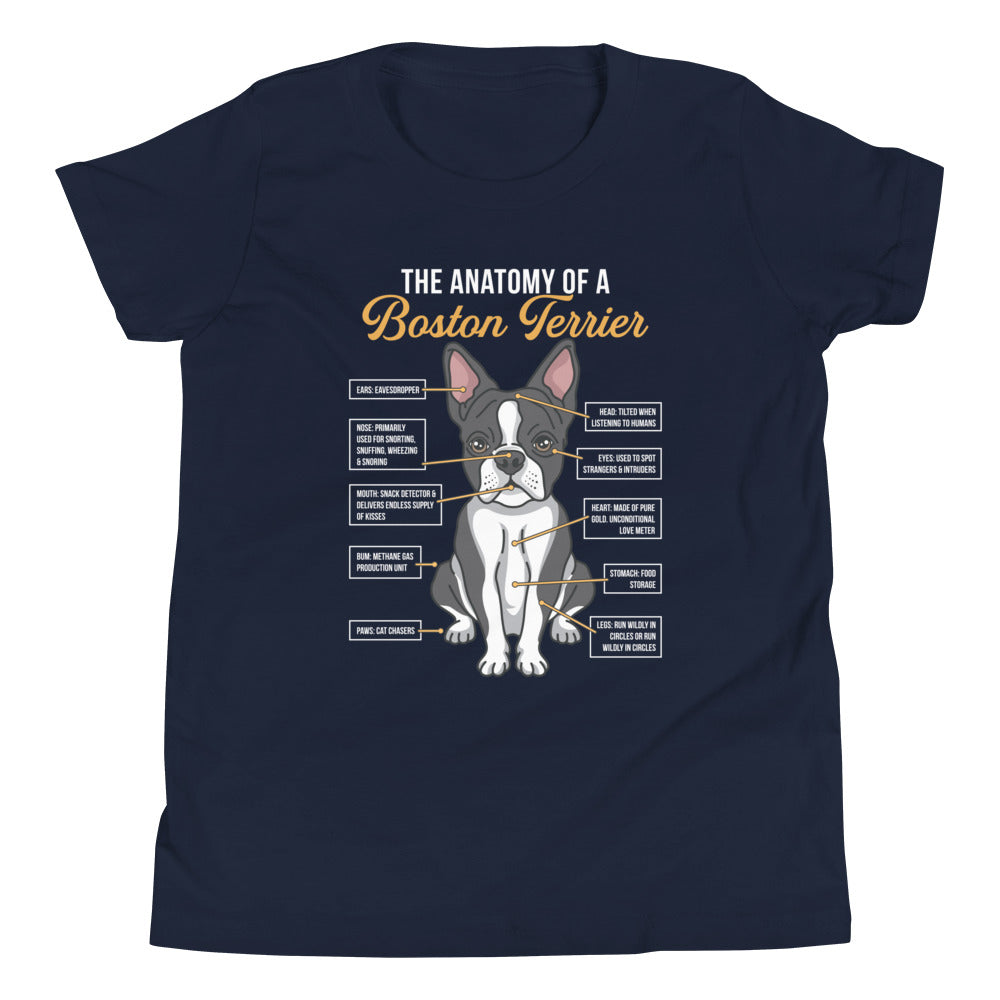 The Anatomy Of A Boston Terrier Youth T-Shirt