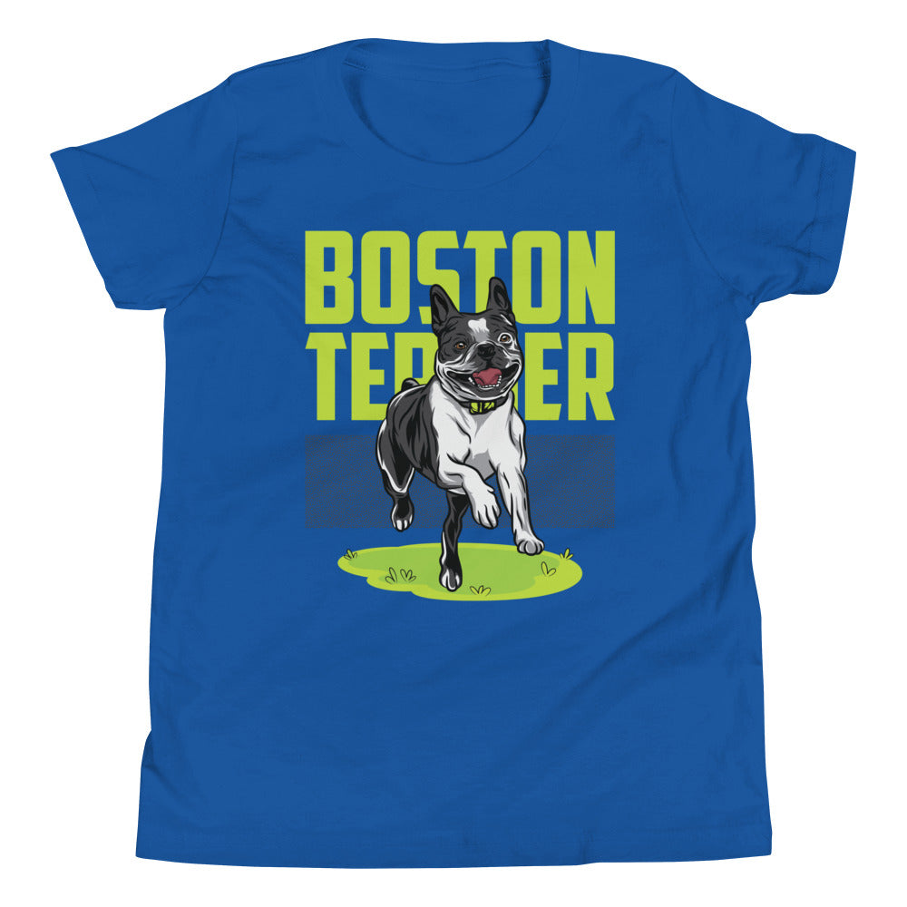 Happy Boston Terrier Youth T-Shirt