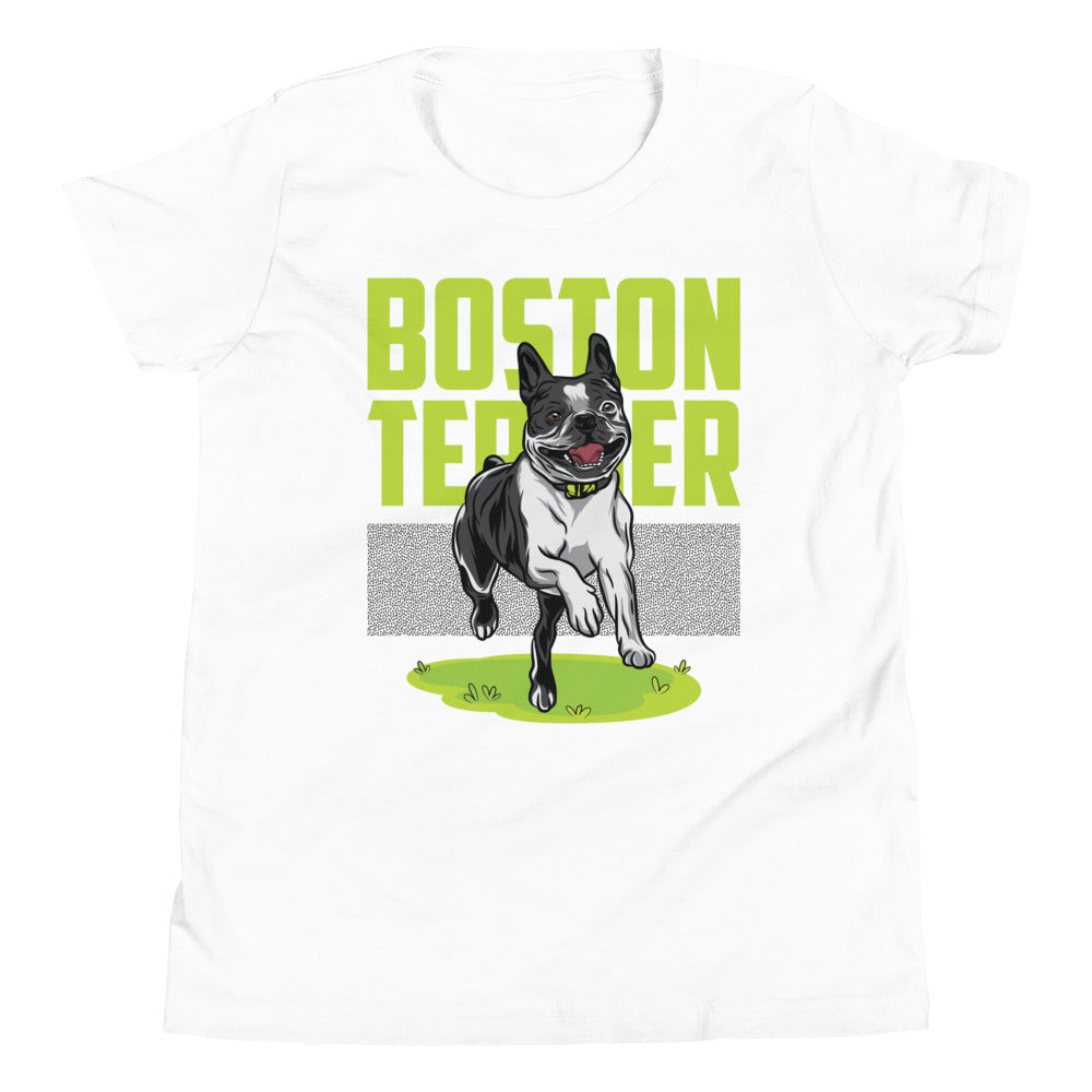 Happy Boston Terrier Youth T-Shirt